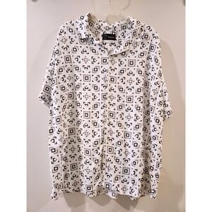Original Use Women's XL Short Sleeve Button Down Shirt Geometric Print‎